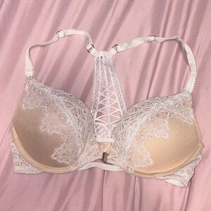 Victoria's Secret Lace Bra - Cream and Tan